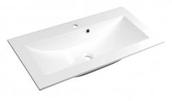 Sapho Yukon Umyvadlo 80x45cm, litý mramor, bílá