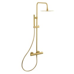 SAT DARK Sprchový sloup s termostatickou baterií broušené zlato SATDASSTKBZ