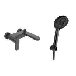 SAT Fusion Vanová baterie s vanovým setem 150 mm černá matná SATBSFU222CPCSET