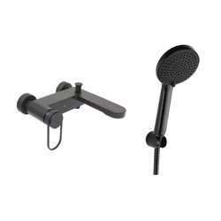 SAT Fusion Vanová baterie s vanovým setem 150 mm černá matná SATBSFU222KPCCSET