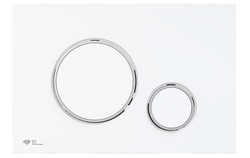 SAT Ovládací wc tlačítko plast bílá-mat/chrom lesk SATAT76