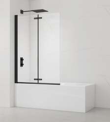 SAT Vanová zástěna skládací 150x105 cm černá