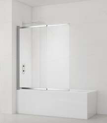 SAT Vision Vanová zástěna posuvná a sklopná 140x120 cm chrom