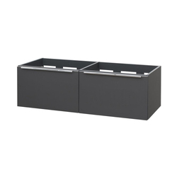 Skříňka pod umyvadlo na desku Mereo Mailo antracit 2 zásuvky 1210x476x365mm