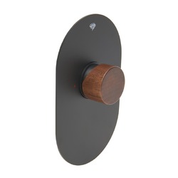 Sprchová baterie SAT Fusion včetně podomítkového tělesa páka tmavé dřevo SATBSFU210DTC