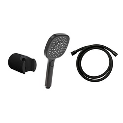 Náhled obrázku: Sprchová hlavice s hadicí SAT černá matná SATBSDPSETC2 