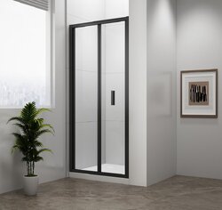 Sprchové dveře 80cm skládací Polysan Easy Black čiré sklo černá mat