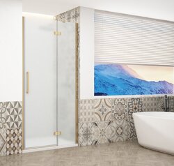 Sprchové dveře do niky 90 cm Trinity Gold Matt profil zlatý matné sklo pravé