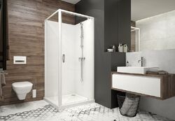 Sprchový box čtvercový Sanplast kpl-KCDJ/BASIC-M otočné dveře