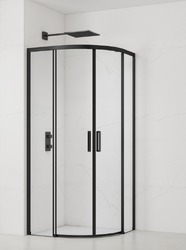 Sprchový kout čtvrtkruh 90x90 cm černá SAT TEX BB SATTEXSBB90CT