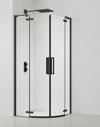 Sprchový kout čtvrtkruh 90x90 cm černá SAT TGD NEW SATTGS90CT