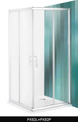 Sprchový kout čtvrtkruhový Roth PXS2L/800 Proxima Line, sklo čiré, Brilliant, levý, (výška 185cm)