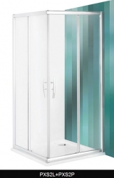 Sprchový kout čtvrtkruhový Roth PXS2L/900 Proxima Line, sklo satinato, Brilliant, levý, (výška 185cm)