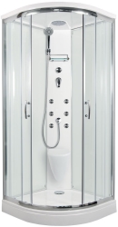 Sprchový masážní box se sedátkem 88x88x220cm Briliant New model 5 clear