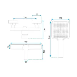 Náhled obrázku:  Sprchová baterie REA ARGUS Brush Copper