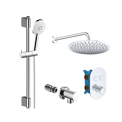 Sprchový set s termostatickou podomítkovou baterií Mereo, 2-cestná - oválný kryt 1 - CB60106TB2