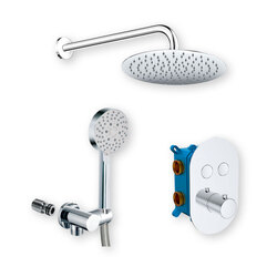 Sprchový set s termostatickou podomítkovou baterií Mereo, 2-cestná, oválný kryt 2 - CB60106TB3