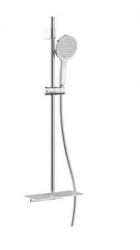 Sprchový set SAT s poličkou bílá/chrom/sklo