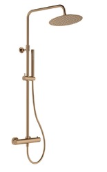 Sprchový sloup SAT Aurum s termostatickou baterií broušený rose gold SATSSTKAURBRG