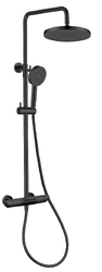 Sprchový sloup SAT s vanovým termostatem černá matná SATSSTVKC
