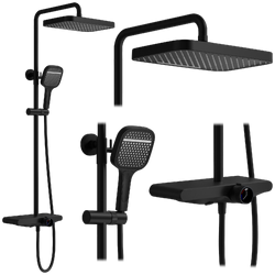 Náhled obrázku: Sprchový systém REA Bari černá Sprchový systém REA Bari černá