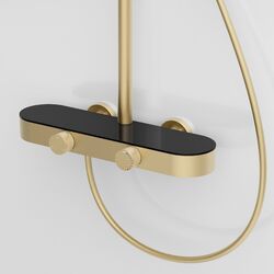 Náhled obrázku:  Sprchový systém Rea Creo Brush Gold