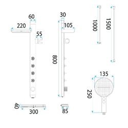 Náhled obrázku:  Sprchový systém REA Karl titan