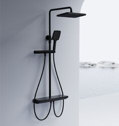 Náhled obrázku:  Sprchový systém s termostatem REA Pedro černá