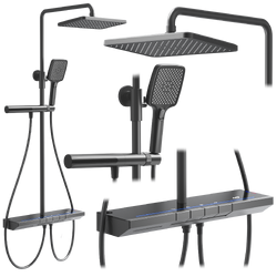 Sprchový systém s termostatem REA Pedro titan