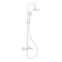 Sprchový systém SAT B-Way s termostatickou baterií bílá matná SATBWSSTKB