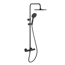 Sprchový systém SAT s termostatickou baterií černá matná SATSSTKEMC