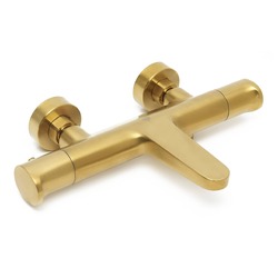 Termostatická vanová baterie SAT DARK 150 mm broušené zlato SATBSDA222BZ