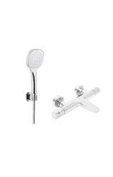 Termostatická vanová baterie SAT se sprchovým setem 150 mm chrom SATBST222SET