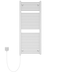 Náhled obrázku: Topný žebřík do koupelny elektrický Korado Koralux Linear Max-E 1220x750mm 800 W bílá 
