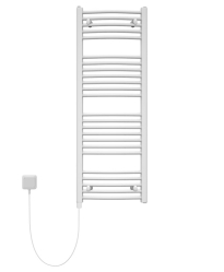 Náhled obrázku: Topný žebřík do koupelny elektrický Korado Koralux Rondo Classic-E 1500x500mm 600W bílá 