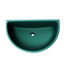 Náhled obrázku:  UH Plast Plastové umyvadlo polokulaté 38x23x21 cm závěsné - zelené