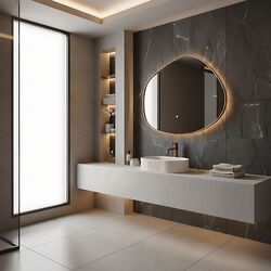 Náhled obrázku:  Umyvadlo na desku 49x31 cm REA Vanda Sandy