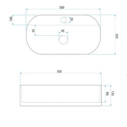 Náhled obrázku:  Umyvadlo na desku REA Marcela 50 Vanilla
