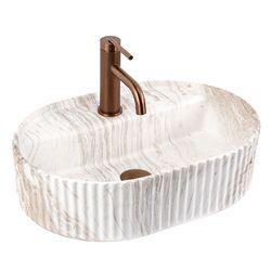 Náhled obrázku: Umyvadlo na desku 50x36 cm REA Marcela Vanilla Umyvadlo na desku REA Marcela 50 Vanilla