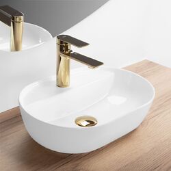 Náhled obrázku:  Umyvadlo na desku REA Aura 42x30 cm bílá