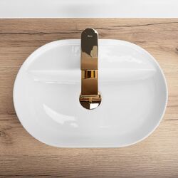 Náhled obrázku:  Umyvadlo na desku REA Aura 42x30 cm bílá