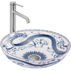 Umyvadlo na desku Rea Kioto kulaté 40cm - REA-U6032