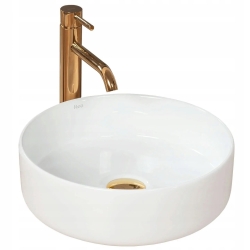 Umyvadlo na desku REA Sami průměr 36cm bílá - REA-U1891