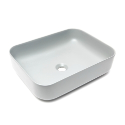 Umyvadlo na desku SAT Infinitio 50x39 cm, šedá mat