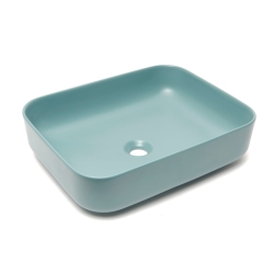 Umyvadlo na desku SAT Infinitio 50x39 cm, zelená mat