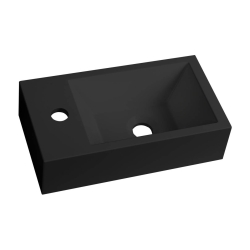 Umývátko Sapho AMAROK litý mramor 40x22cm černá mat