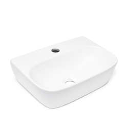 Umývátko SAT Brevis 43x30 cm bez přepadu, s otvorem pro baterii SATBRE4330R