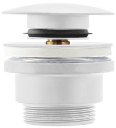 Univerzální umyvadlová výpusť REA Click-clack bílá - REA-A2361