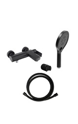 Vanová baterie SAT B-Way se sprchovým setem 150 mm černá SATBSBW222SET