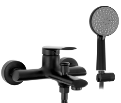 Vanová baterie se sprchou 150 mm REA BUZZ černá - REA-B3421